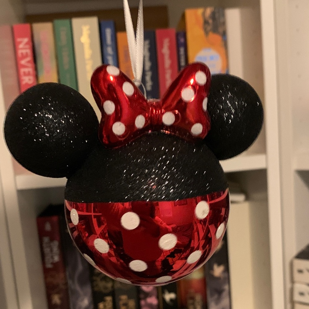 Disney Minnie Mouse Christmas Ornament - Red, Black, and White